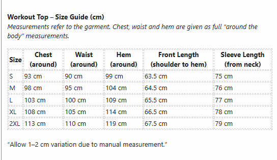 Sarchi Workout Top Black